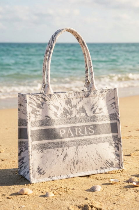 Плажна чанта LUXERIA GRAY, Цвят: сив, IVET.BG - Твоят онлайн бутик.