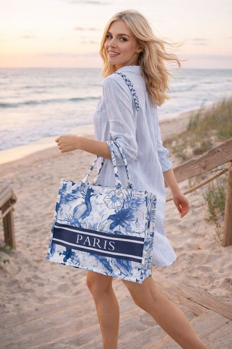 Плажна чанта LUXERIA BLUE, Цвят: син, IVET.BG - Твоят онлайн бутик.