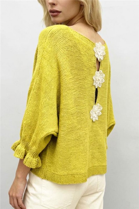 Пуловер DARVOLA YELLOW, Цвят: жълт, IVET.BG - Твоят онлайн бутик.