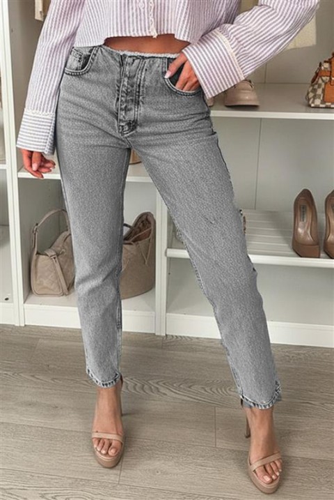 Дънки VELONDONA, Цвят: светлосив, IVET.BG - Твоят онлайн бутик.