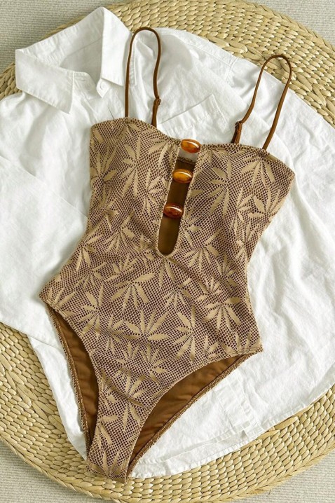 Цял бански ALIONZA, Цвят: беж, IVET.BG - Твоят онлайн бутик.