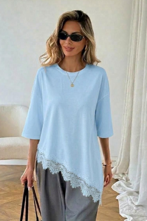 Топ VIRZENA SKY, Цвят: светлосин, IVET.BG - Твоят онлайн бутик.