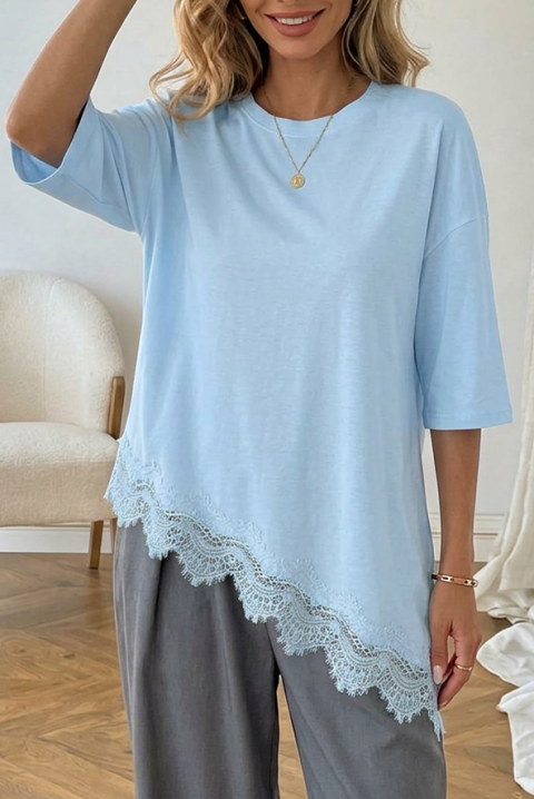 Топ VIRZENA SKY, Цвят: светлосин, IVET.BG - Твоят онлайн бутик.