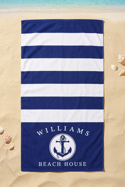 Плажна кърпа LINZIONA, Цвят: син, IVET.BG - Твоят онлайн бутик.