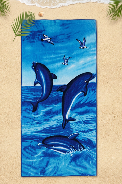 Плажна кърпа DELRONZA, Цвят: син, IVET.BG - Твоят онлайн бутик.