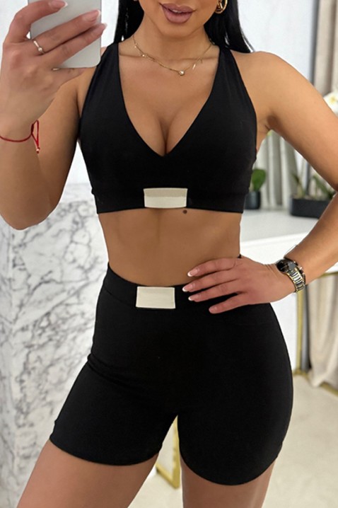 Спортен комплект VLONZILA BLACK, Цвят: черен, IVET.BG - Твоят онлайн бутик.