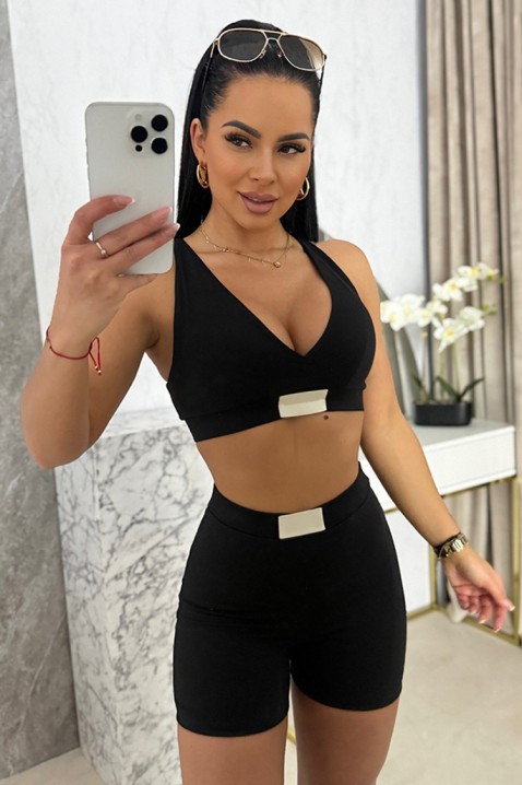 Спортен комплект VLONZILA BLACK, Цвят: черен, IVET.BG - Твоят онлайн бутик.