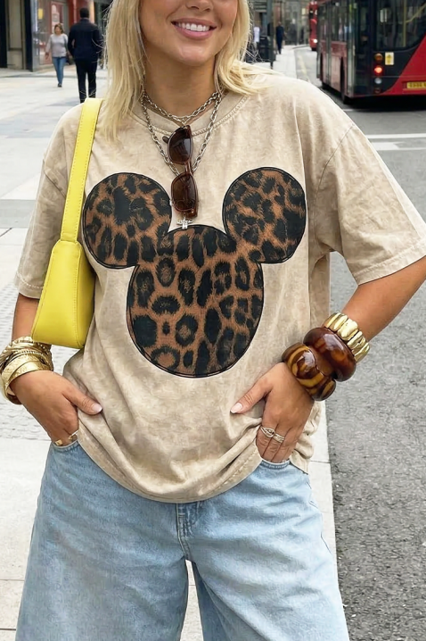 Тениска MIKOLZA, Цвят: беж, IVET.BG - Твоят онлайн бутик.