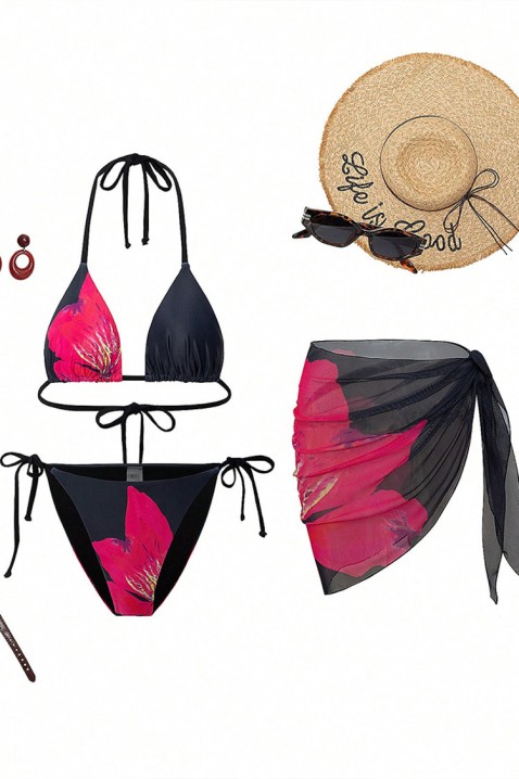 Плажен комплект NIOXELVA, Цвят: черен, IVET.BG - Твоят онлайн бутик.