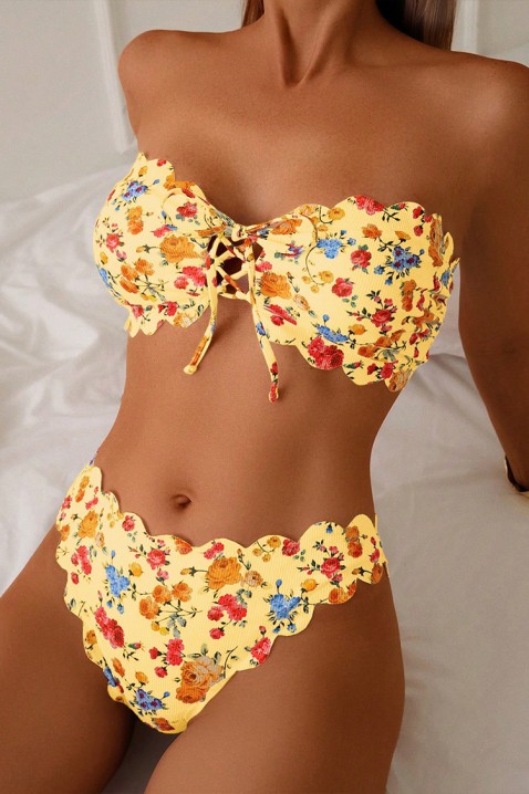 Бански VELZARA, Цвят: жълт, IVET.BG - Твоят онлайн бутик.