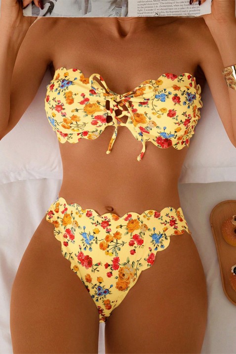 Бански VELZARA, Цвят: жълт, IVET.BG - Твоят онлайн бутик.