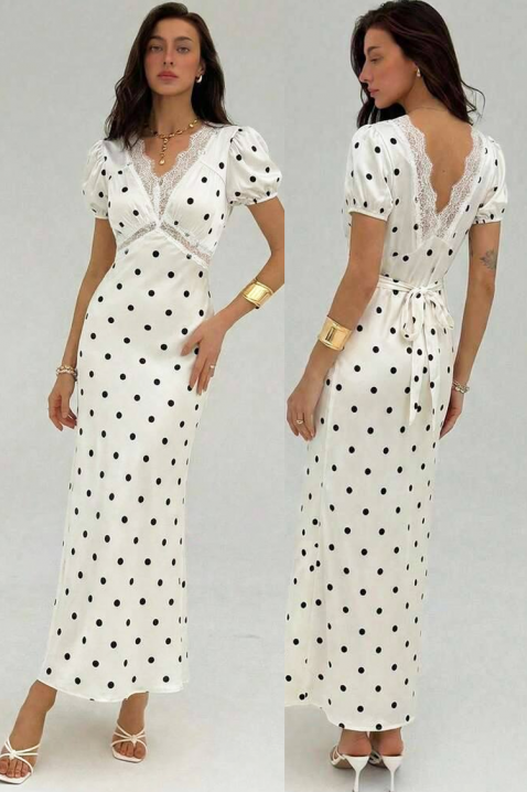 Рокля ROLDELZA, Цвят: бял, IVET.BG - Твоят онлайн бутик.