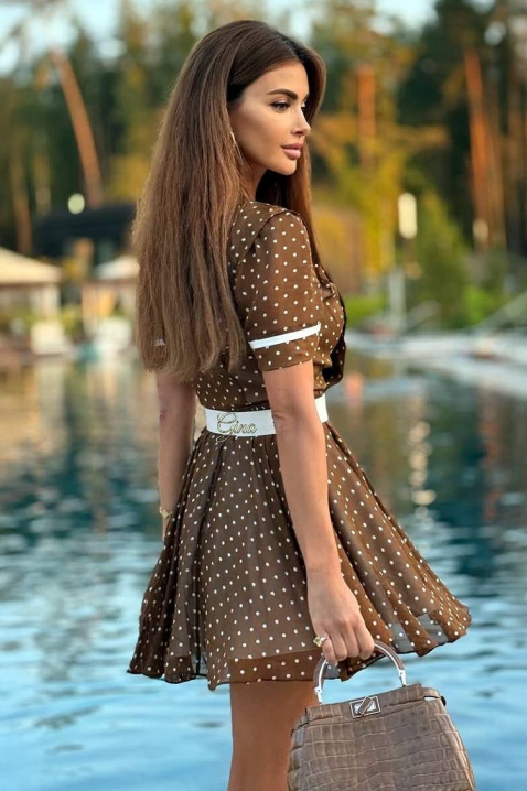 Рокля NAVROLDA, Цвят: кафяв, IVET.BG - Твоят онлайн бутик.