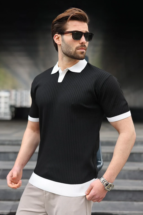 Мъжка тениска RONELMO BLACK, Цвят: черен, IVET.BG - Твоят онлайн бутик.