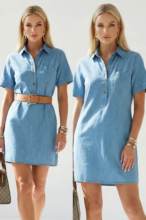 Рокля SLORZELA, Цвят: светлосин, IVET.BG - Твоят онлайн бутик.