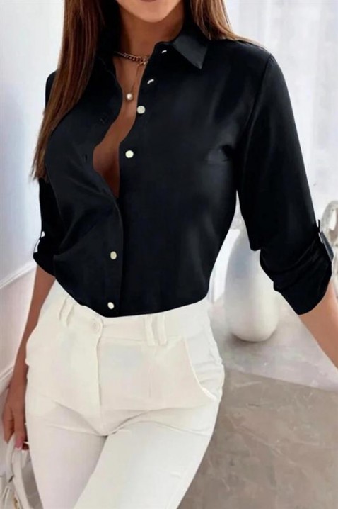 Дамска риза OGLINZA, Цвят: черен, IVET.BG - Твоят онлайн бутик.