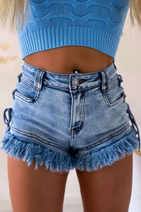 Къси панталонки ZAFORIA, Цвят: син, IVET.BG - Твоят онлайн бутик.