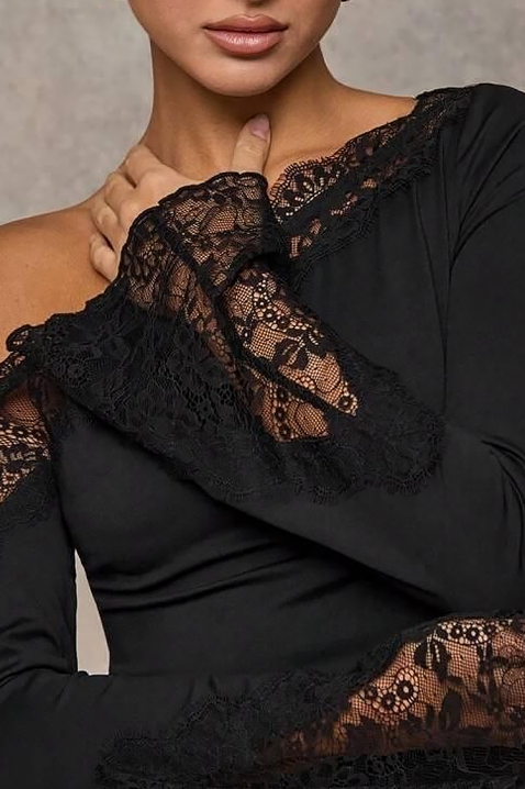 Дамска блуза ZAROLIA BLACK, Цвят: черен, IVET.BG - Твоят онлайн бутик.