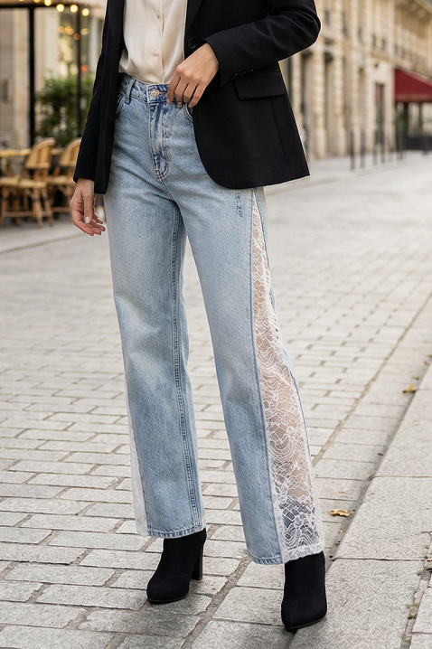 Дънки ESMEROLZA, Цвят: светлосин, IVET.BG - Твоят онлайн бутик.