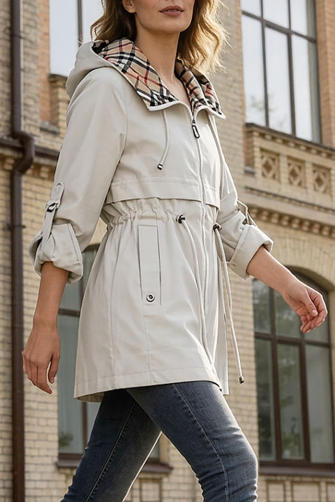 Яке ZAVORIA ECRU, Цвят: екрю, IVET.BG - Твоят онлайн бутик.