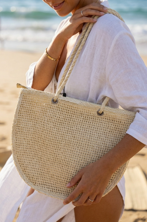 Плажна чанта VLONDILZA ECRU, Цвят: екрю, IVET.BG - Твоят онлайн бутик.