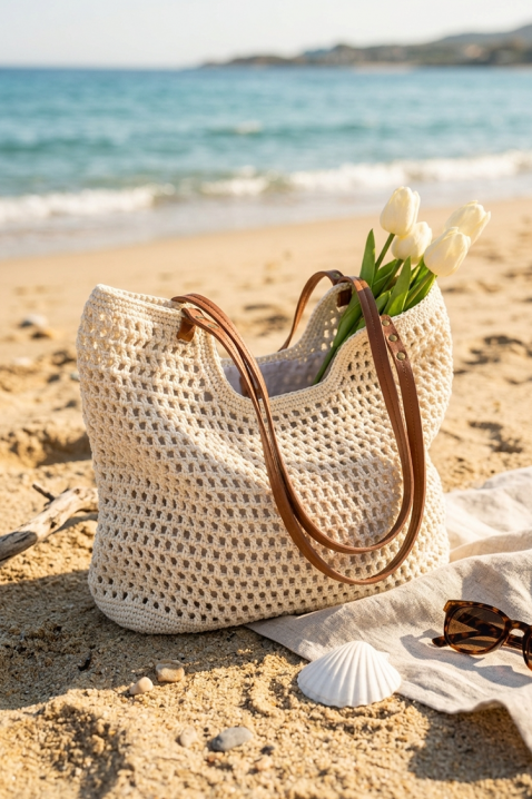 Плажна чанта DELVONDA ECRU, Цвят: екрю, IVET.BG - Твоят онлайн бутик.