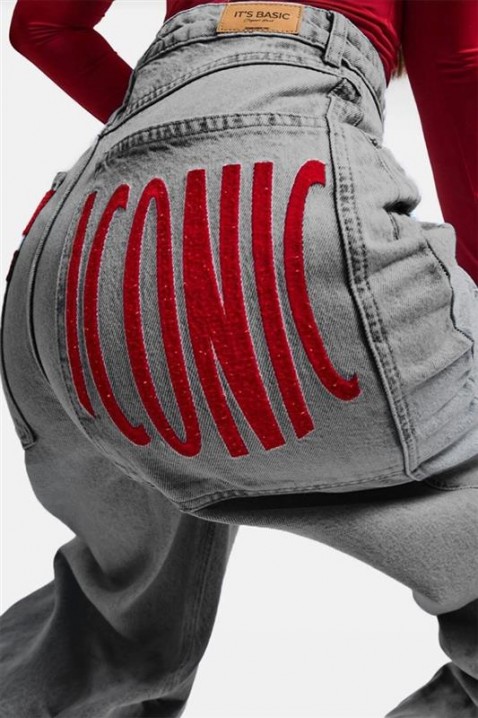 Дънки ICONZA, Цвят: светлосив, IVET.BG - Твоят онлайн бутик.