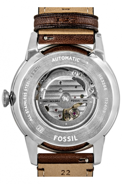 Мъжки часовник Fossil Townsman Automatic ME3266, Цвят: кафяв, IVET.BG - Твоят онлайн бутик.