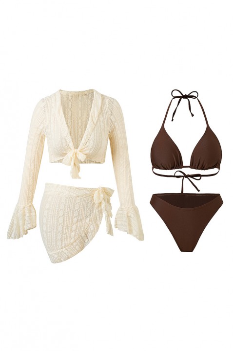 Плажен комплект KROMELJA, Цвят: кафяв, IVET.BG - Твоят онлайн бутик.