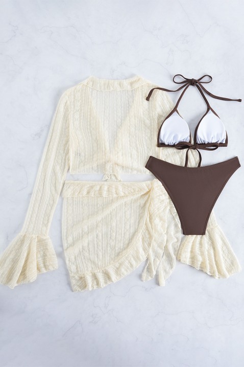 Плажен комплект KROMELJA, Цвят: кафяв, IVET.BG - Твоят онлайн бутик.