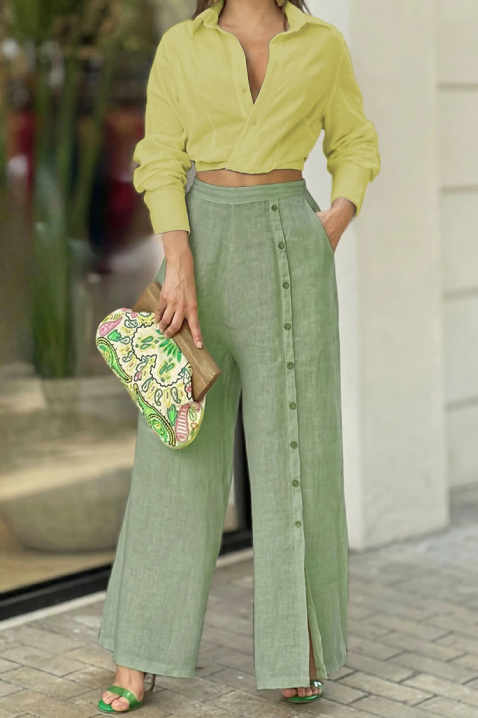 Панталон AZERIA OLIVE, Цвят: маслиненозелен, IVET.BG - Твоят онлайн бутик.