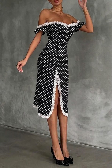 Рокля MALDENZA, Цвят: черно и бяло, IVET.BG - Твоят онлайн бутик.