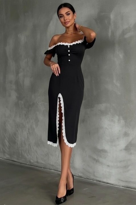 Рокля MRONZELA, Цвят: черен, IVET.BG - Твоят онлайн бутик.