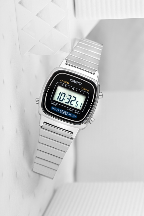 Дамски часовник CASIO LA670WD-1DF, Цвят: сребърен, IVET.BG - Твоят онлайн бутик.