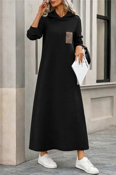 Рокля ASEMDOLA, Цвят: черен, IVET.BG - Твоят онлайн бутик.