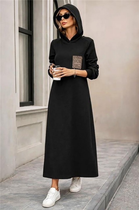 Рокля ASEMDOLA, Цвят: черен, IVET.BG - Твоят онлайн бутик.