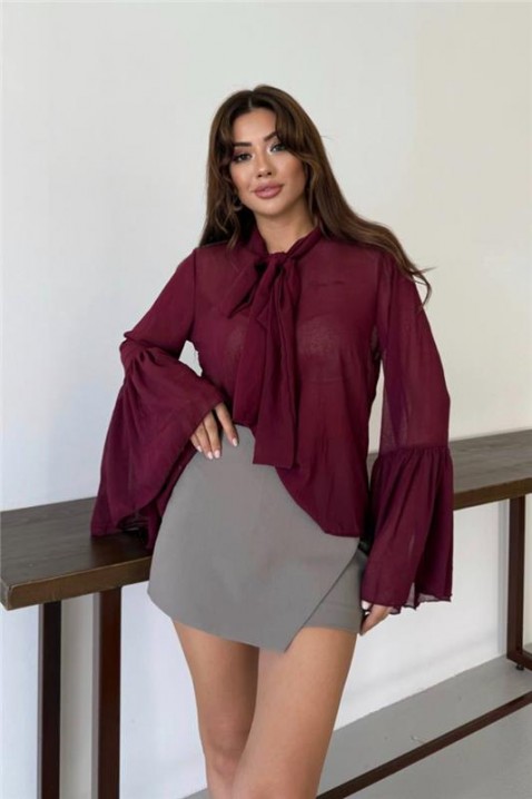 Дамска блуза VLANDILZA BORDO, Цвят: бордо, IVET.BG - Твоят онлайн бутик.