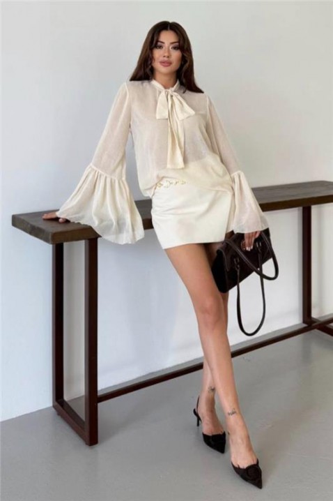 Дамска блуза VLANDILZA ECRU, Цвят: екрю, IVET.BG - Твоят онлайн бутик.