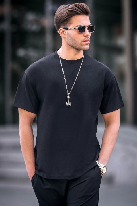 Мъжка тениска LOMENZO BLACK, Цвят: черен, IVET.BG - Твоят онлайн бутик.