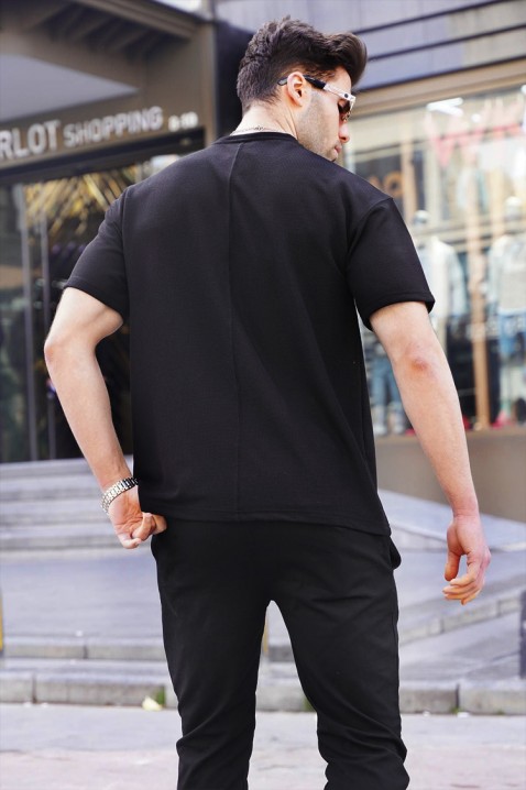 Мъжка тениска LOMENZO BLACK, Цвят: черен, IVET.BG - Твоят онлайн бутик.