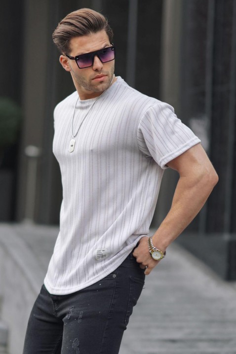 Мъжка тениска LODELZO GREY, Цвят: сив, IVET.BG - Твоят онлайн бутик.