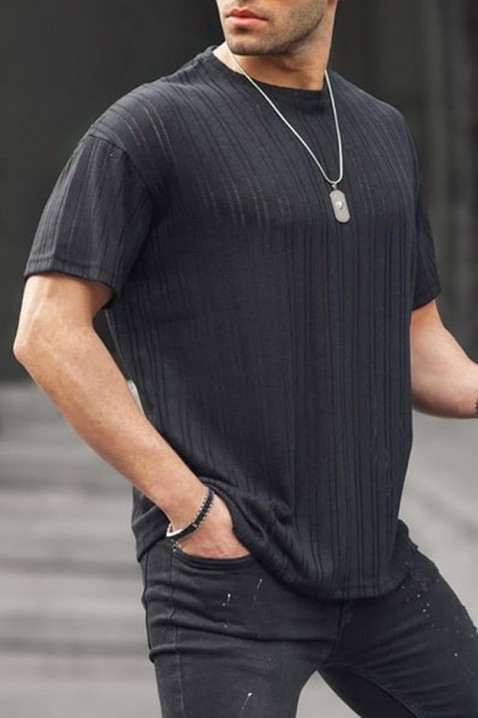 Мъжка тениска LODELZO BLACK, Цвят: черен, IVET.BG - Твоят онлайн бутик.