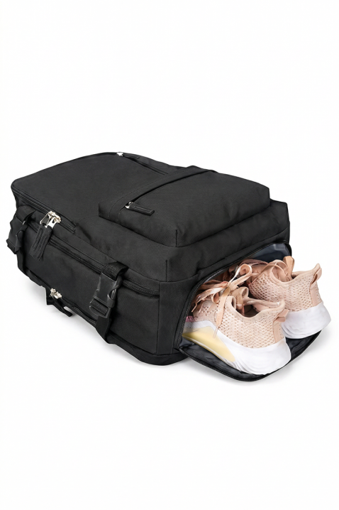 Раница за ръчен багаж ROLNEZA BLACK, Цвят: черен, IVET.BG - Твоят онлайн бутик.