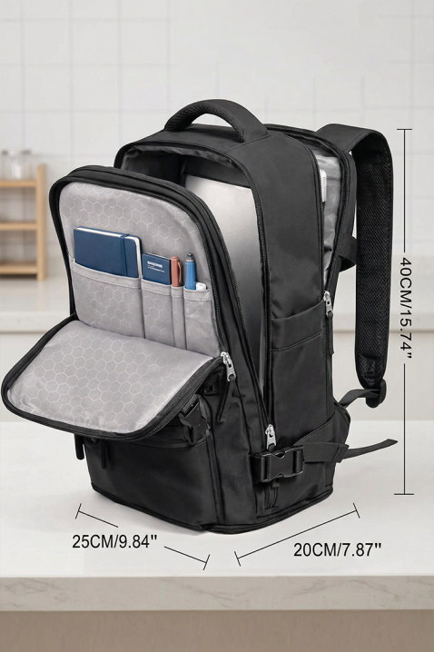 Раница за ръчен багаж ROLNEZA BLACK, Цвят: черен, IVET.BG - Твоят онлайн бутик.