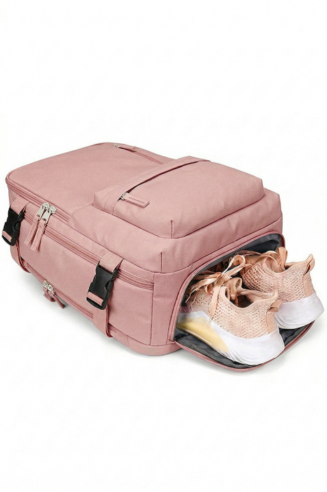Раница за ръчен багаж RAYANAIR ROLNEZA PUDRA, Цвят: пудра, IVET.BG - Твоят онлайн бутик.
