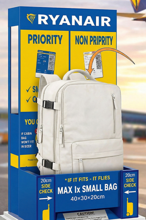 Раница за ръчен багаж RAYANAIR ROLNEZA GREY, Цвят: сив, IVET.BG - Твоят онлайн бутик.