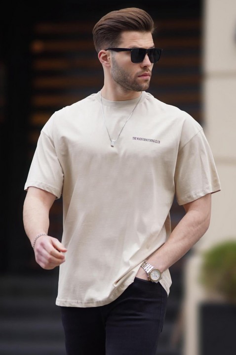 Мъжка тениска MOLVENZO BEIGE, Цвят: беж, IVET.BG - Твоят онлайн бутик.