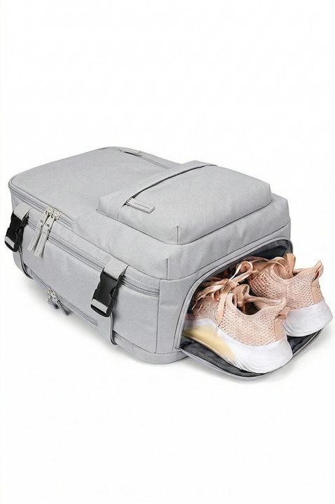 Раница за ръчен багаж ROLNEZA GREY - за Ryanair/Wizz Аir, Цвят: сив, IVET.BG - Твоят онлайн бутик.