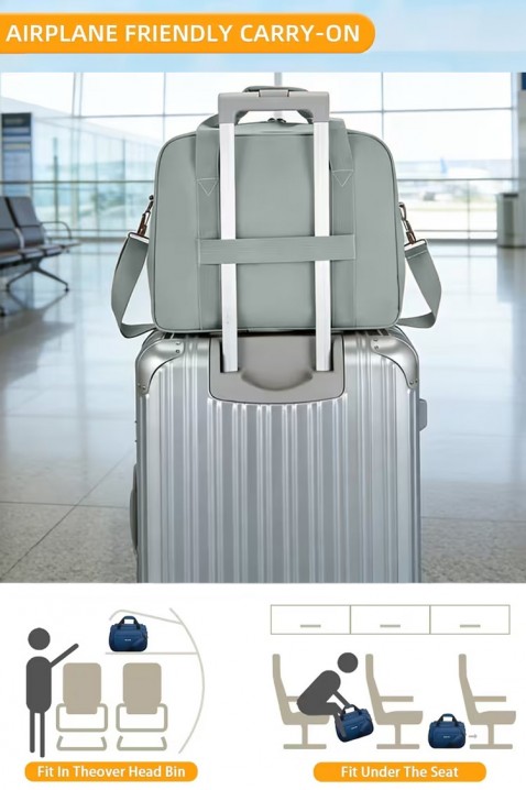 Чанта за ръчен багаж WINDINZA MINT - за Ryanair/Wizz Аir, Цвят: мента, IVET.BG - Твоят онлайн бутик.