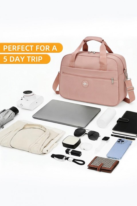 Чанта за ръчен багаж WINDINZA PUDRA - за Ryanair/Wizz Аir, Цвят: пудра, IVET.BG - Твоят онлайн бутик.